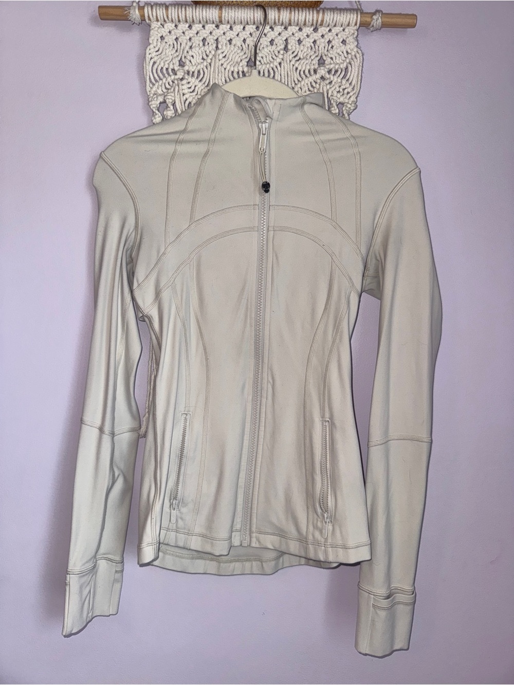 lululemon athletica Light Cream Full-Zip Athletic Jacket